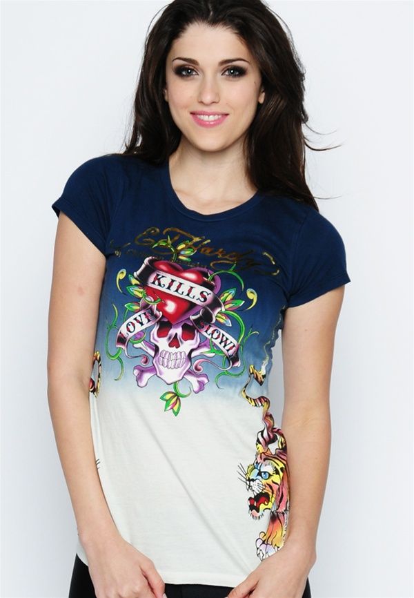 casquette ed hardy pas chere,t shirt gratuit,T Shirt Ed Hardy Femme Manches Courte