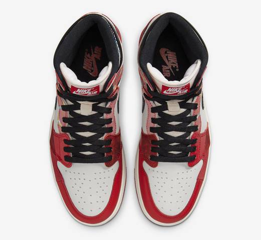 nouvelle air jordan 1 mid rouge noir et blanc femme