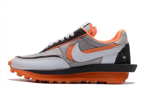 nouvelle nike ld waffle sacai clot net orange blaze