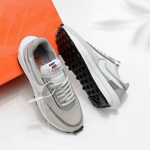 nouvelle nike ld waffle x sacai x clot orange blaze