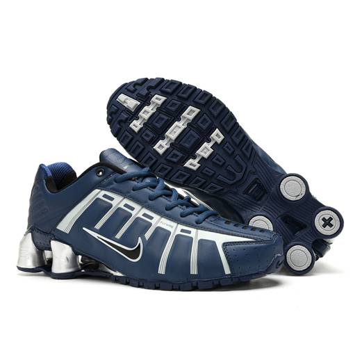 nouvelle nike shox nz prata e azul