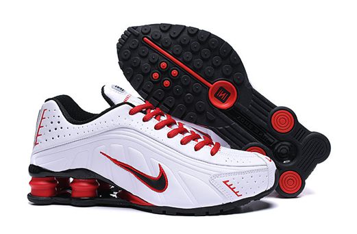 nouvelle nike shox r4 branco e vermelho