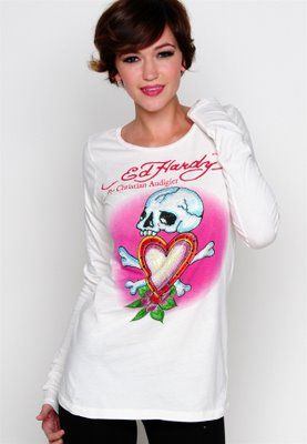 t shirt jack and jones,t shirt ed hardy,T Shirt Ed Hardy Femme Manches Longues