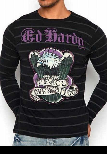 t shirt originaux homme,debardeur ed hardy,T Shirt Ed Hardy Homme Manches Longues