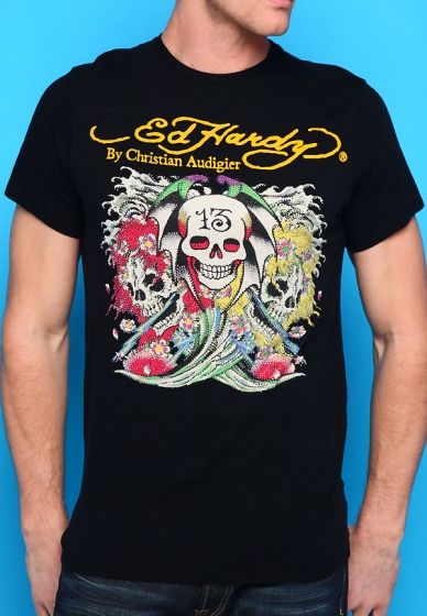 t shirt panda,lunettes de soleil ed hardy,T Shirt Ed Hardy Homme Manches Courte